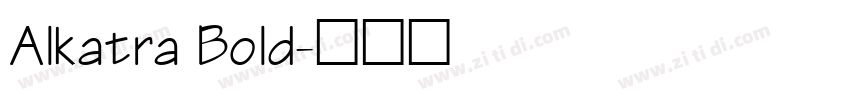 Alkatra Bold字体转换